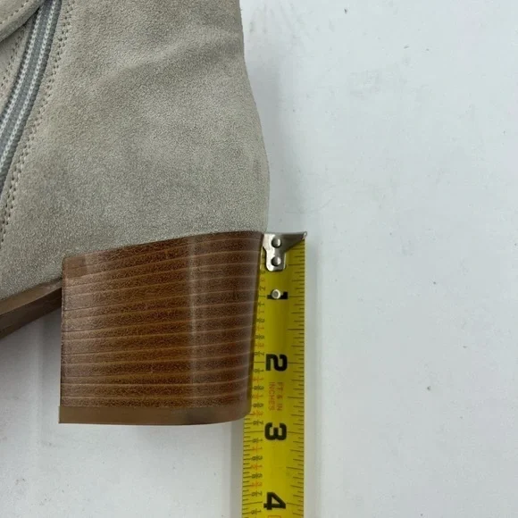 Aquatalia Taupe Charlotte Weatherproof Suede Booties Size 7.5